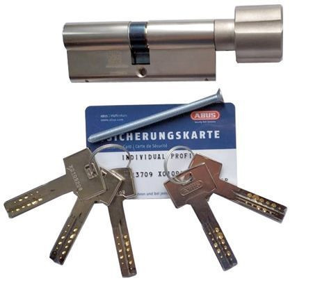 Механизм цилиндровый Abus X12R (Абус) 105 мм (40*65) никель, кл/вертушка