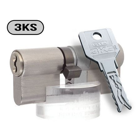 Цилиндр Evva 3KS 102 мм 36x66 ключ-ключ (никель)