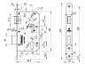 Корпус Fuaro (Фуаро) врезного замка c защёлкой FP.C-65.72-0434 (FL-0434)