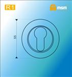Накладка под цилиндр MSM R1 PB/CP (полированная латунь/хром)