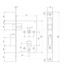 Замок врезной Apecs 1601-AC (аналог замка ДААЗ ЗВ4-3)