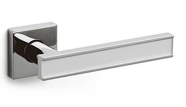 Ручки раздельные Olivari Edge M212 6E (блест.биохром/мат.бел.стекло)