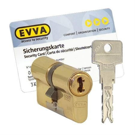 Цилиндр Evva 3KS 112 мм 56x56 ключ-ключ (латунь)