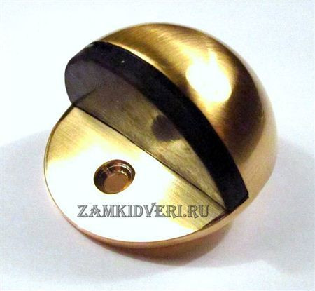 Ограничитель дверной напольный полусфера Handle Design DS01 SB (мат.золото)