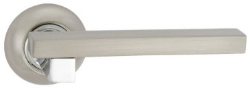 Ручки раздельные MSM R421 SN/CP (Матовый никель/Хром) на круглом основании