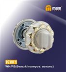 Фиксатор MSM KW1 WH/PB  (белый/полированная латунь)