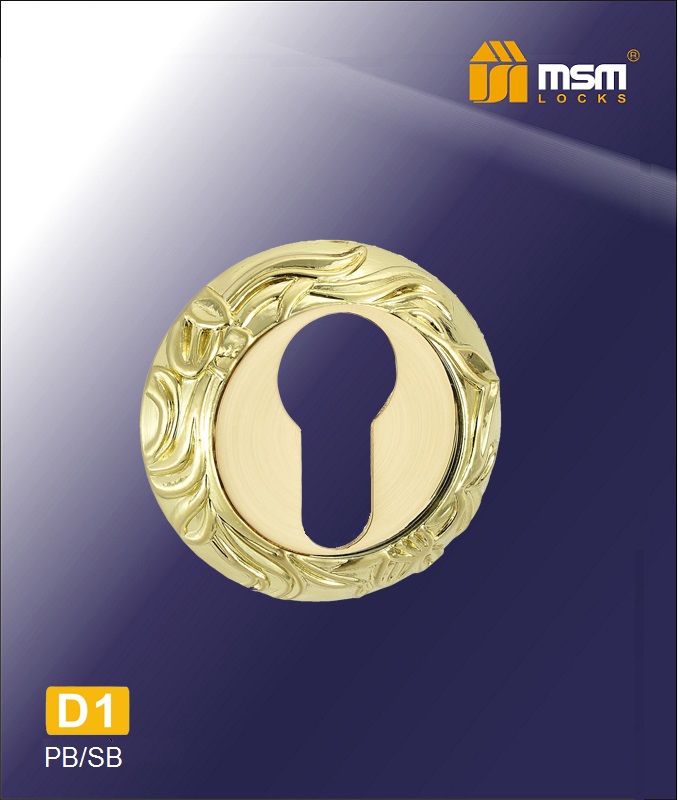 Накладка под цилиндр MSM D1 PB/SB (полированная латунь/матовая латунь)