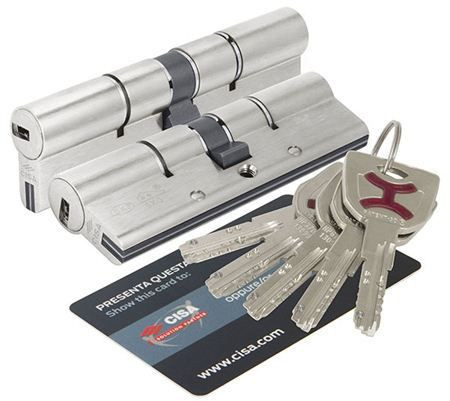 Механизм цилиндровый Cisa AP4-S 40*50 кл/кл (никель)