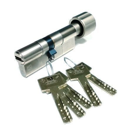 Механизм цилиндровый Abus Vela MX (Абус Вела) 75мм (35*40) никель, кл/верт