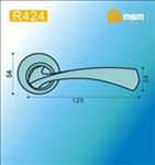 Ручки раздельные MSM R424 SN/CP (Матовый никель/Хром) на круглом основании